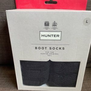 HUNTER Boot Socks. Black size L. New in unopened box.